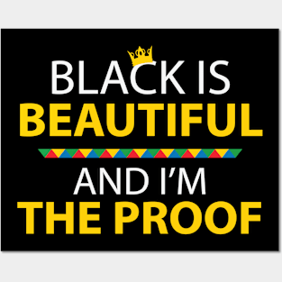 Black Is Beautiful So Am I, African American, Black History Month, Black Lives Matter, African American History Posters and Art